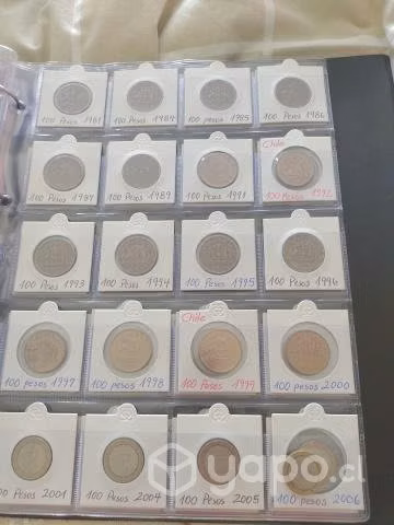 Colección de monedas de Chile completa desde 1942