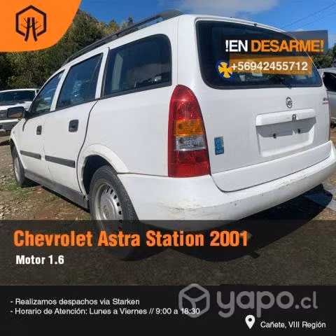 Piolas de cambio Chevrolet astra station 2001