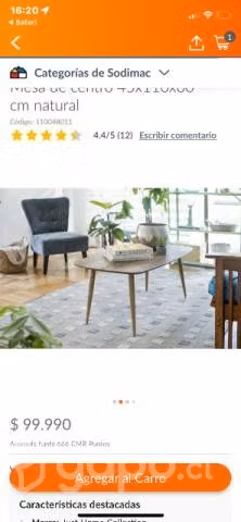 Mesa de centro JUST HOME COLLECTION