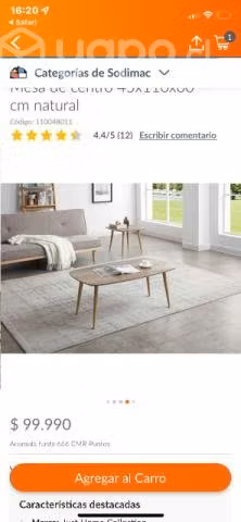 Mesa de centro JUST HOME COLLECTION