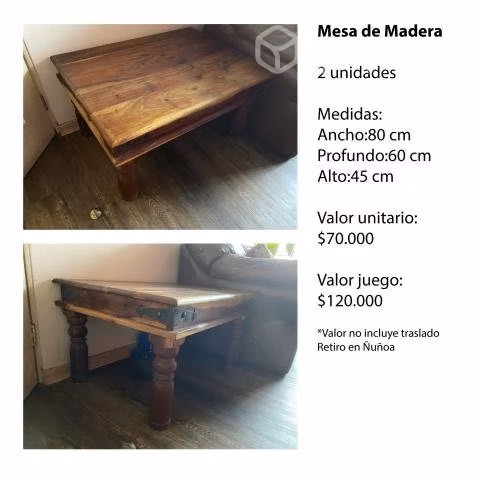 Juego Mesas Auxiliares