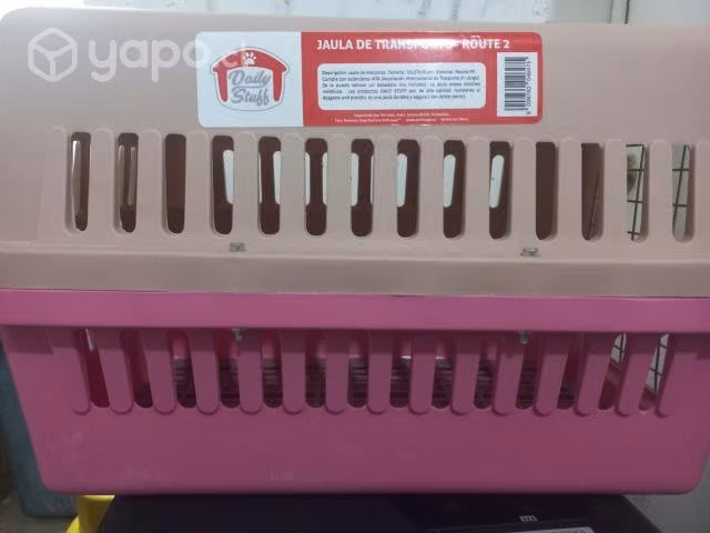 Caja de transporte mascota 55x37x35 con bebedero
