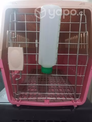 Caja de transporte mascota 55x37x35 con bebedero