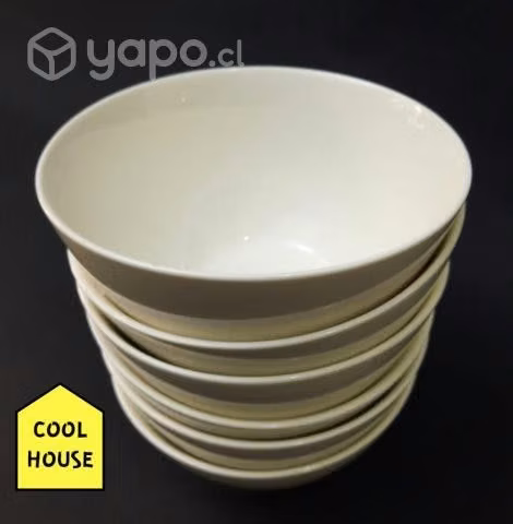 Platos Profundos para Sopa de Loza Blanca