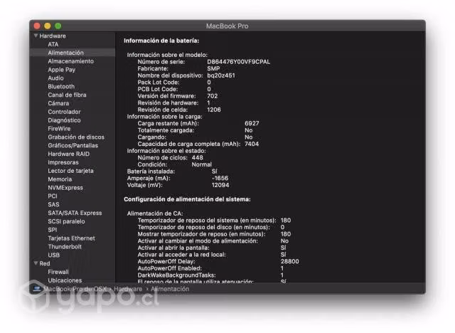 Macbook pro retina 15" 2,5ghz i7 16gb ram 500gb sd