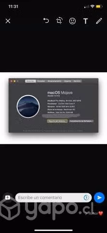 Macbook pro retina 15" 2,5ghz i7 16gb ram 500gb sd