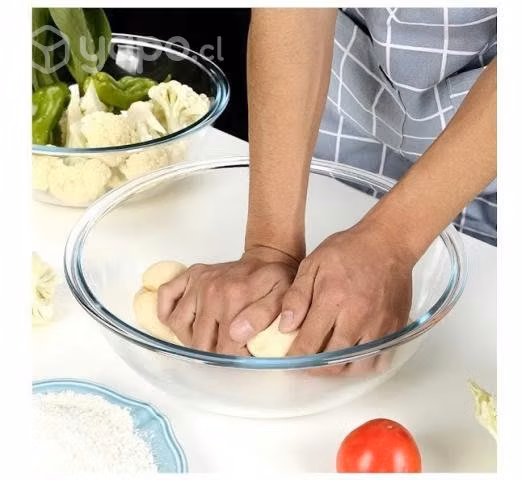 Bowl Vidrio Con Tapa Horno Freezer Fuente