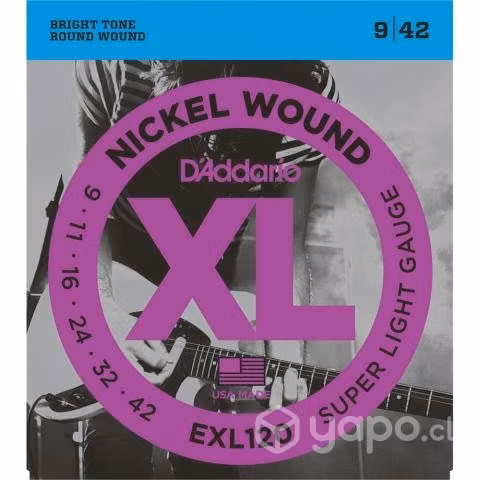 D'addario EXL120 Cuerdas Guitarra Eléctrica 9-42