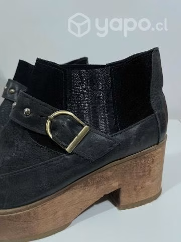 Botines de cuero talla 37 - Imagen 2