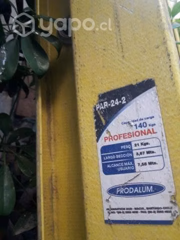 Escalera de fibra telescopica 7.58mt