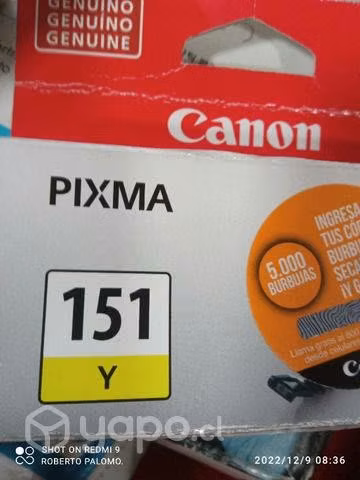 Tinta canon 151 yellow original
