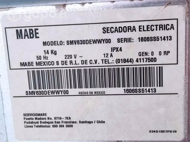 Secadora 14Kg