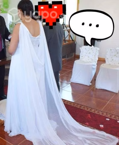 Vestido de novia talla M - Imagen 4