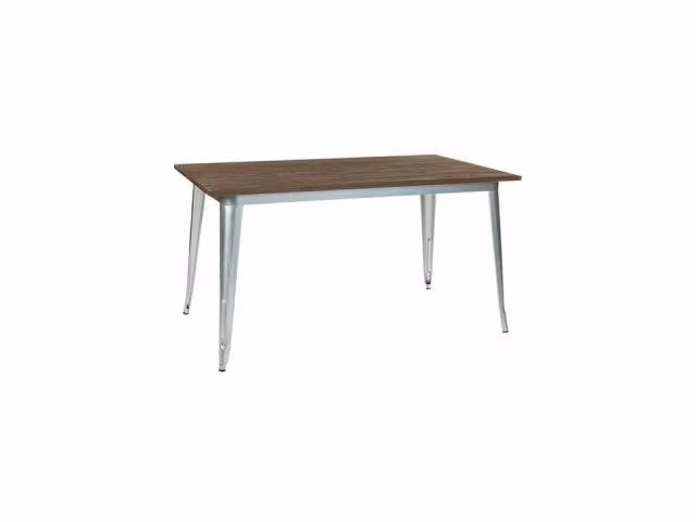 Mesa Tolix Plata 150x60cm, Pub, Personalizable