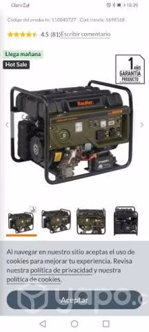 Generador eléctrico 6000w Bauker