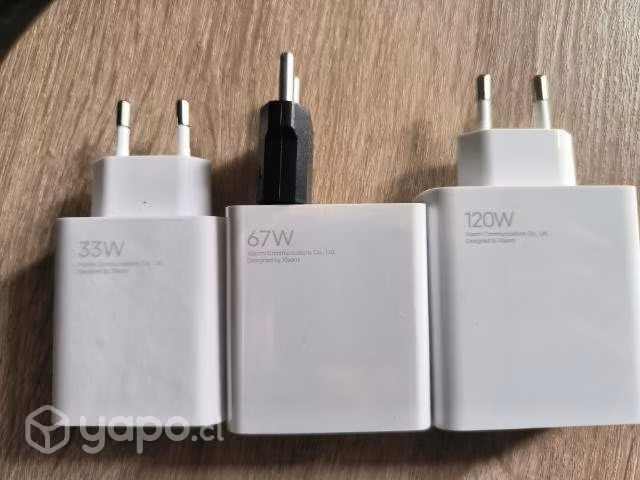 Cargadores XIAOMI 33w 67w 120w