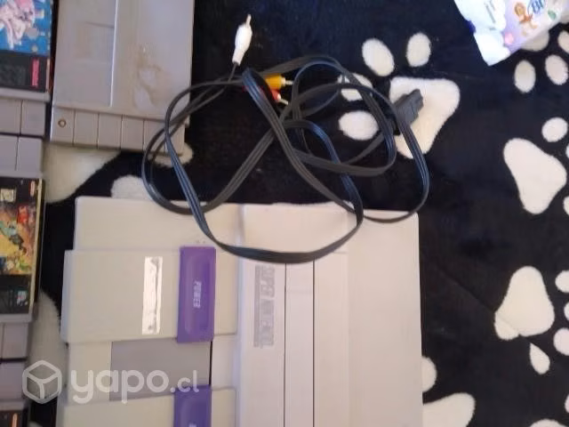 Super nintendo, modelo antiguo con 6 juegos