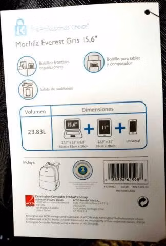Mochila Kensington Everest 15.6"