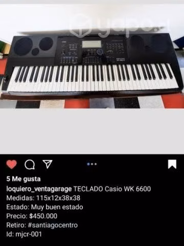 Teclado Casio WK 6600