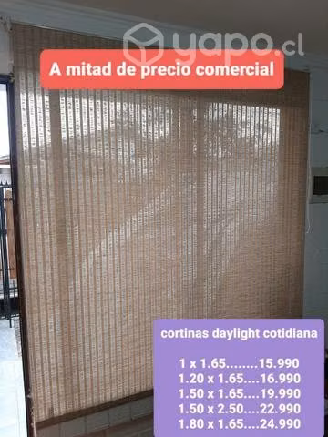 Cortinas roller día noche. blackout. daylight