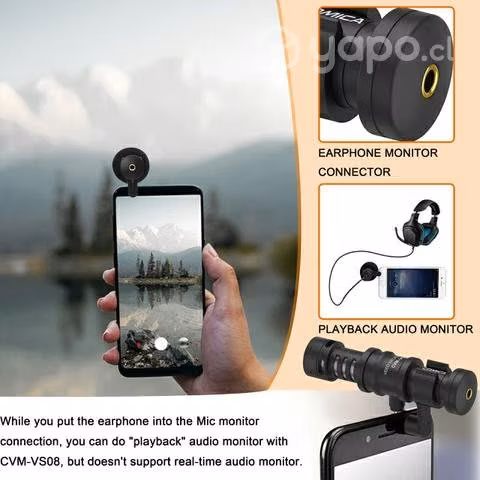 Micrófono direccional condensador para celular