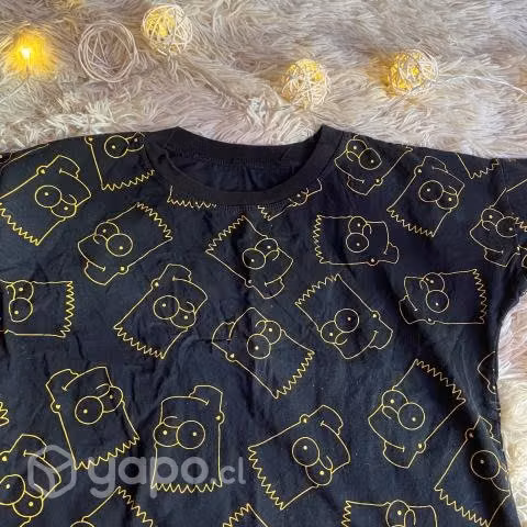 Polera corta bart simpson talla xs