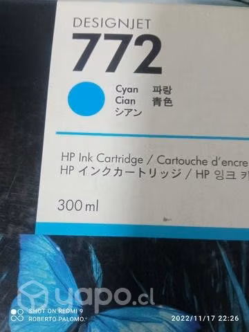 Tintas HP 772 colores originales de 300ml - Imagen 2
