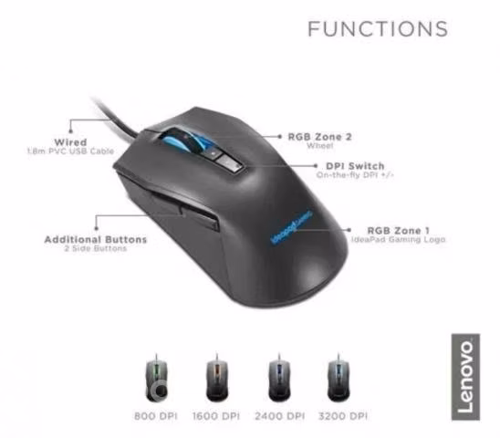 Mouse Lenovo Ideapad Gaming M100 Rgb - Imagen 2