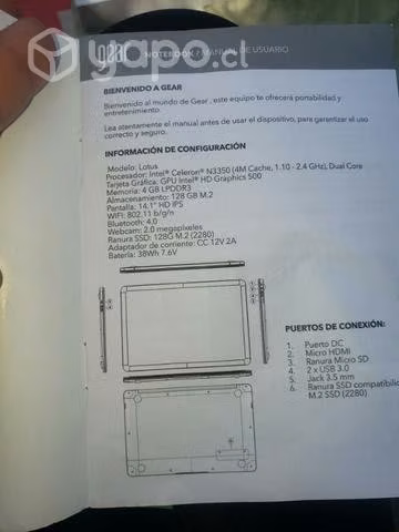 Netbook Lotus 4GB