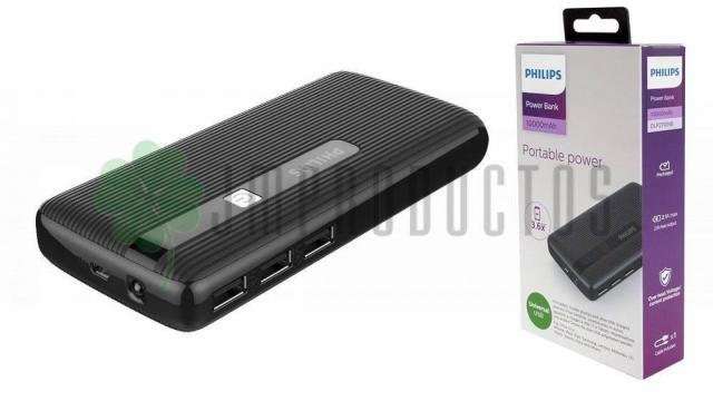 Power Bank 10.000 Mah Philips 3 Puerto Usb Lintern - Imagen 3