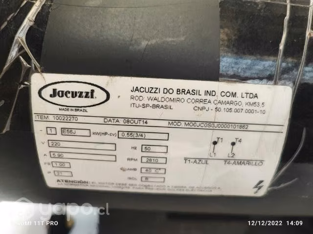Bomba para piscina jacuzzi 3/4 HP NUEVA SIN USO