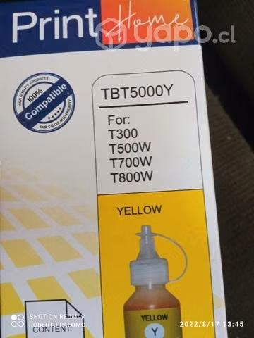Tintas brother tbt5000m magenta y colores alternat