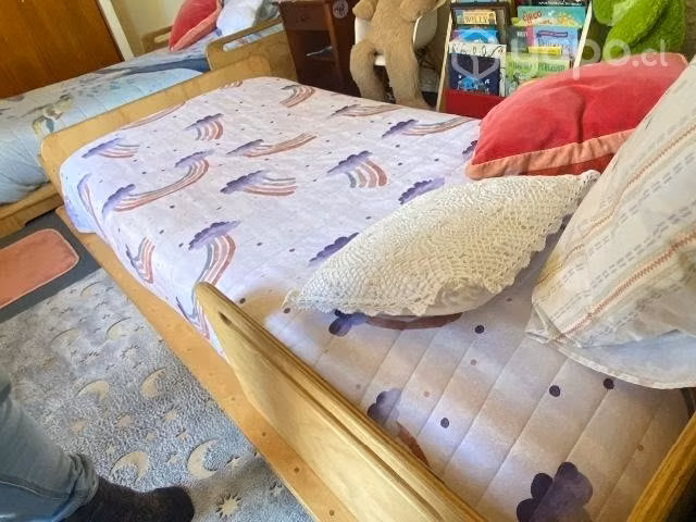Cama infantil 1 plaza, hecha a mano