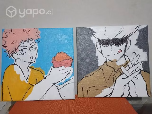 Cuadros de Jujutsu Kaisen a mano