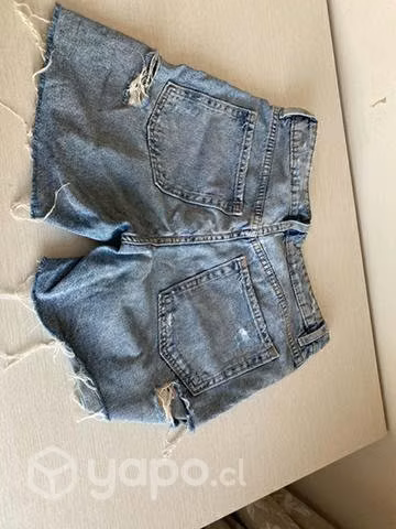 Short azul con roturas - Imagen 3