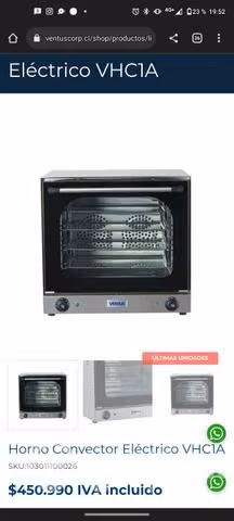 Horno de convección eléctrico VHC1A VENTUS