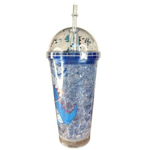 Vaso Azul Con Luz Multicolor Diseño Dinosaurio - Imagen 2