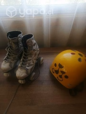 patines usados talla 35 con casco