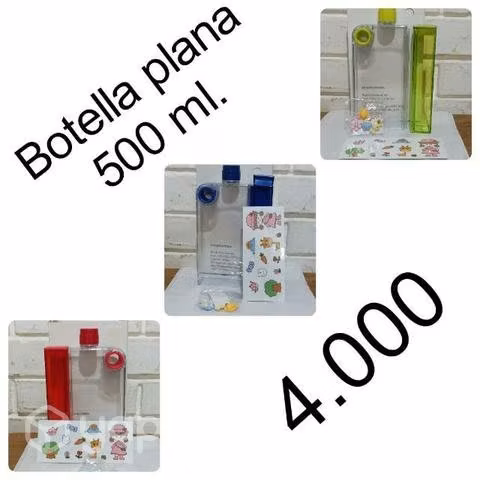 Botella plana