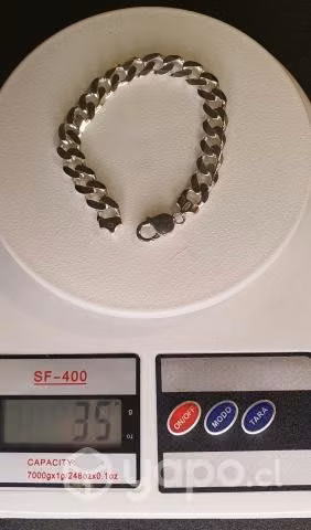 Pulsera Plata Fina Italiana, ley 925 tipo Grumet - Imagen 4