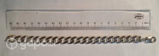 Pulsera Plata Fina Italiana, ley 925 tipo Grumet - Imagen 5