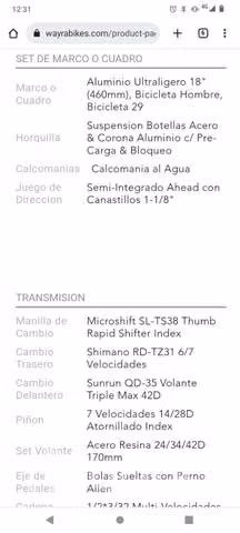 Bicicleta wayra ARO 29 - Imagen 3