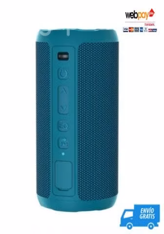 Parlante portátil con bluetooth azul +Envio Gratis