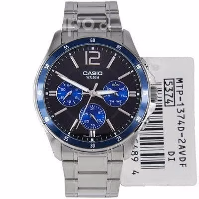 Reloj casio mtp1374d-2a multicalendario nuevos