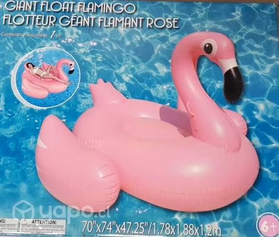 Flotador piscina flamenco gigante rosa 1,78 x 1,88