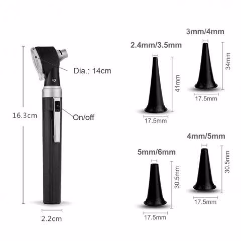 Kit Portatil Otoscopio Diagnostico Oido Luz Led