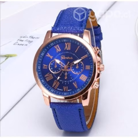 Relojes Con Esfera Redonda y Correa Cuero PU