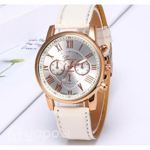 Relojes Con Esfera Redonda y Correa Cuero PU