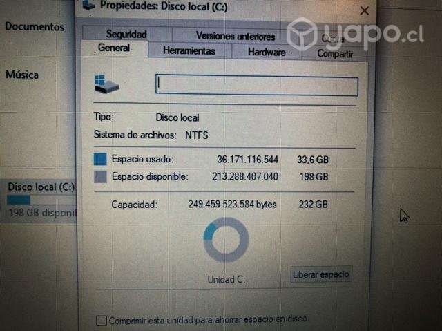 Laptop lenovo core i5, 8 Mb Ram, Disco 250 - Imagen 4