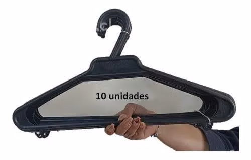 Pack 10 Colgadores de Ropa Plásticos